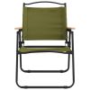 Camping Chairs 2 pcs Green 21.3"x21.7"x30.7" Oxford Fabric