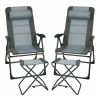 2 Pieces Patio Folding Dining Chair set with Adjustable Backrest