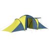 Camping Tent 6 Persons Blue and Yellow