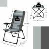 2 Pieces Patio Folding Dining Chair set with Adjustable Backrest