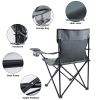 YSSOA Portable Folding Grey Camping Chair, 1-Pack