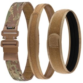 fTactical Belt Molle Belt With Quick Release Buckle Heavy Duty Gun Belt With Anti-slip Pad (Option: S-CP)