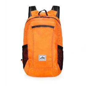 Lightweight Portable Foldable Backpack for Women Men Travel Hiking (Color: Orange)