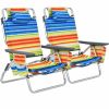 2 Pieces Folding Backpack Beach Chair with Pillow