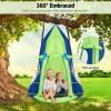 2-in-1 40 Inch Kids Hanging Chair Detachable Swing Tent