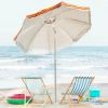 u6.5 Feet Beach Umbrella with Carry Bag without Weight Base