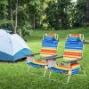 2 Pieces Folding Backpack Beach Chair with Pillow