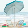 u6.5 Feet Beach Umbrella with Carry Bag without Weight Base