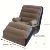 Relax in Comfort Anywhere: 1pc Plush Inflatable Deck Chair Lounger Sofa