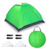 4 Persons Camping Waterproof Tent Pop Up Tent Instant Setup Tent w/2 Mosquito Net Doors Carrying Bag Folding 4 Seasons