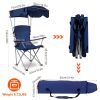 Foldable Beach Canopy Chair Sun Protection Camping Lawn Canopy Chair 330LBS Load Folding Seat