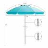 u6.5 Feet Beach Umbrella with Carry Bag without Weight Base