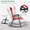 Outdoor Patio Camping Lightweight Folding Rocking Chair with Footrest