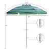 u6.5 Feet Beach Umbrella with Carry Bag without Weight Base