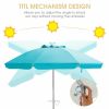 u6.5 Feet Beach Umbrella with Carry Bag without Weight Base