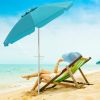 u6.5 Feet Beach Umbrella with Carry Bag without Weight Base