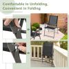 Set of 4 Patio Folding Chair Set with Rustproof Metal Frame