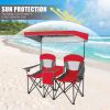 Portable Folding Camping Canopy Chairs with Cup Holder